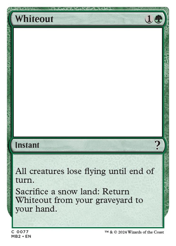 Image for Whiteout (White Border) (77) [Mystery Booster 2]