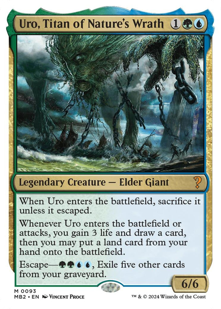 Image for Uro, Titan of Nature's Wrath (White Border) (93) [Mystery Booster 2]