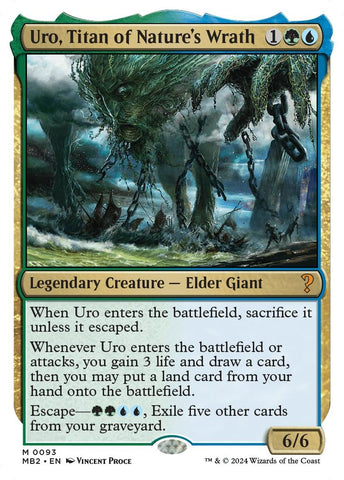 Image for Uro, Titan of Nature's Wrath (White Border) (93) [Mystery Booster 2]
