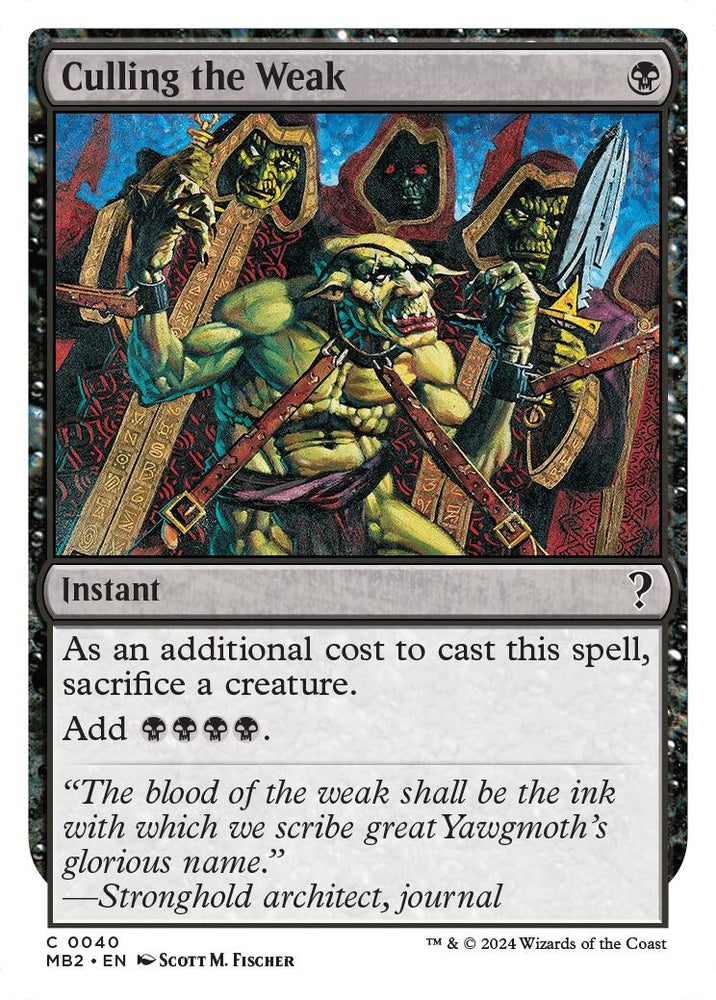 Image for Culling the Weak (White Border) (40) [Mystery Booster 2]