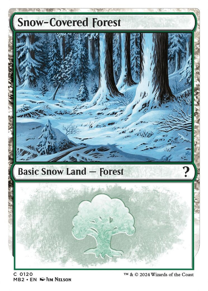 Image for Snow-Covered Forest (White Border) (120) [Mystery Booster 2]
