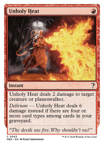 Image for Unholy Heat (White Border) (63) [Mystery Booster 2]