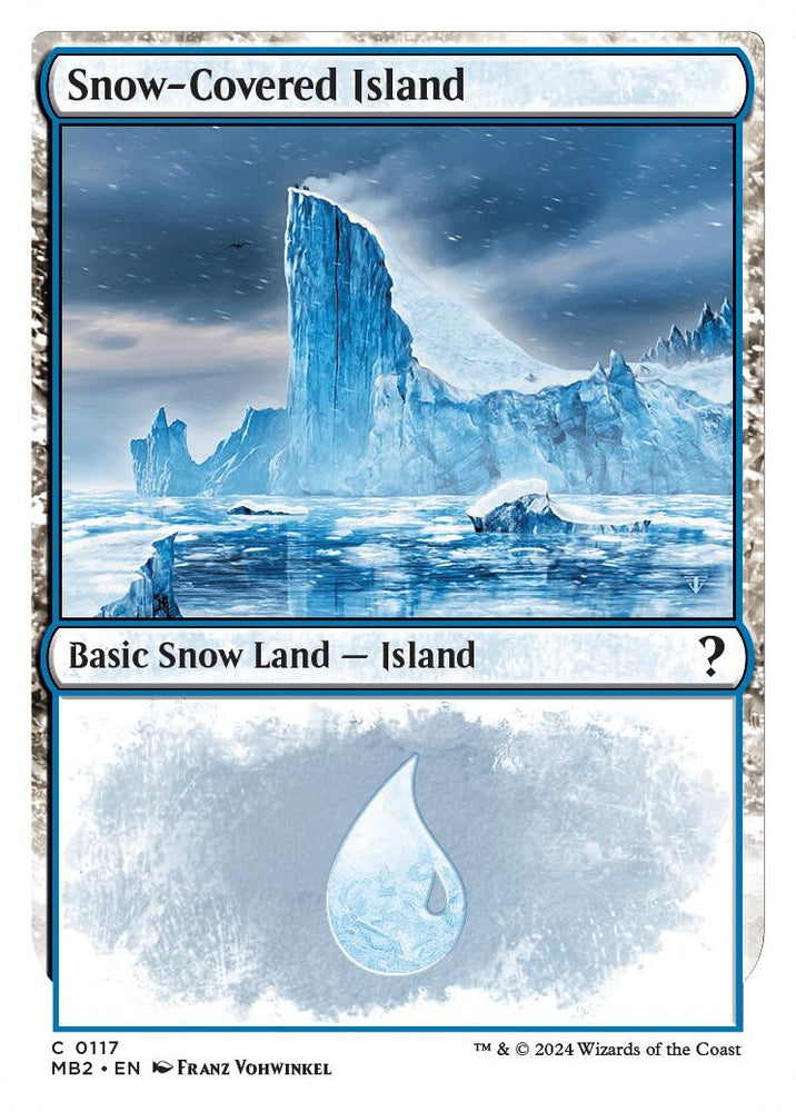 Image for Snow-Covered Island (White Border) (117) [Mystery Booster 2]
