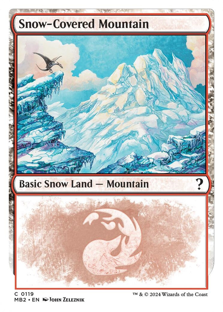 Image for Snow-Covered Mountain (White Border) (119) [Mystery Booster 2]