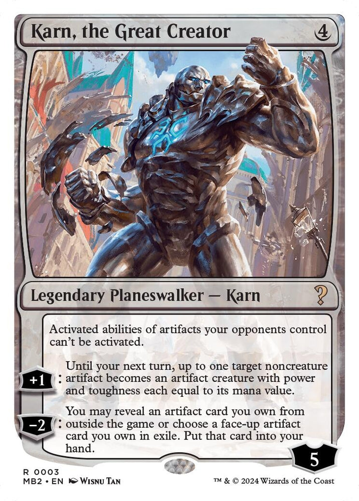 Image for Karn, the Great Creator (White Border) (3) [Mystery Booster 2]