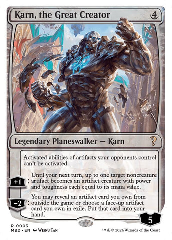 Image for Karn, the Great Creator (White Border) (3) [Mystery Booster 2]