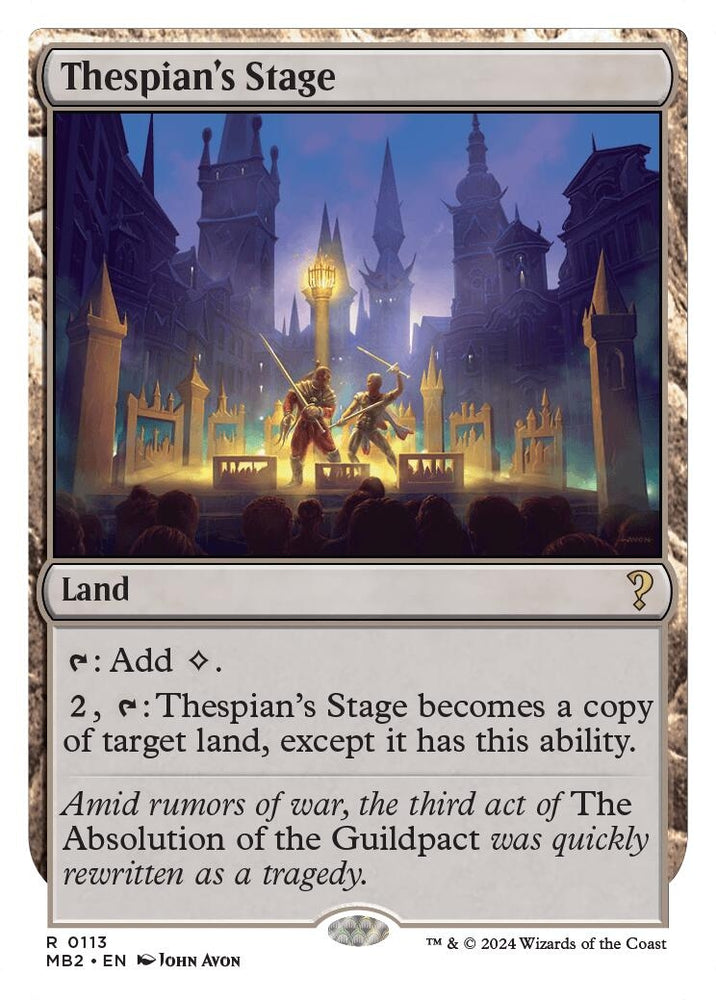 Image for Thespian's Stage (White Border) (113) [Mystery Booster 2]