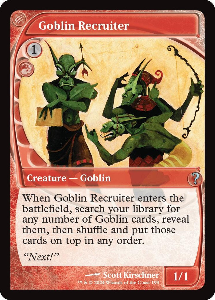 Image for Goblin Recruiter (Future Sight) (193) [Mystery Booster 2]