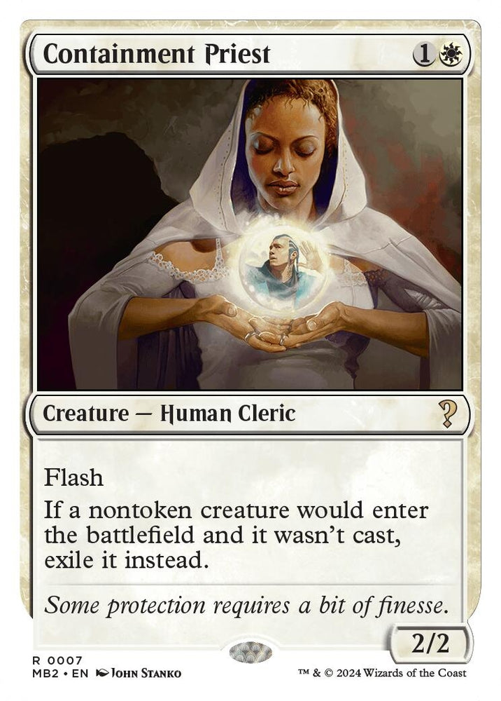 Image for Containment Priest (White Border) (7) [Mystery Booster 2]