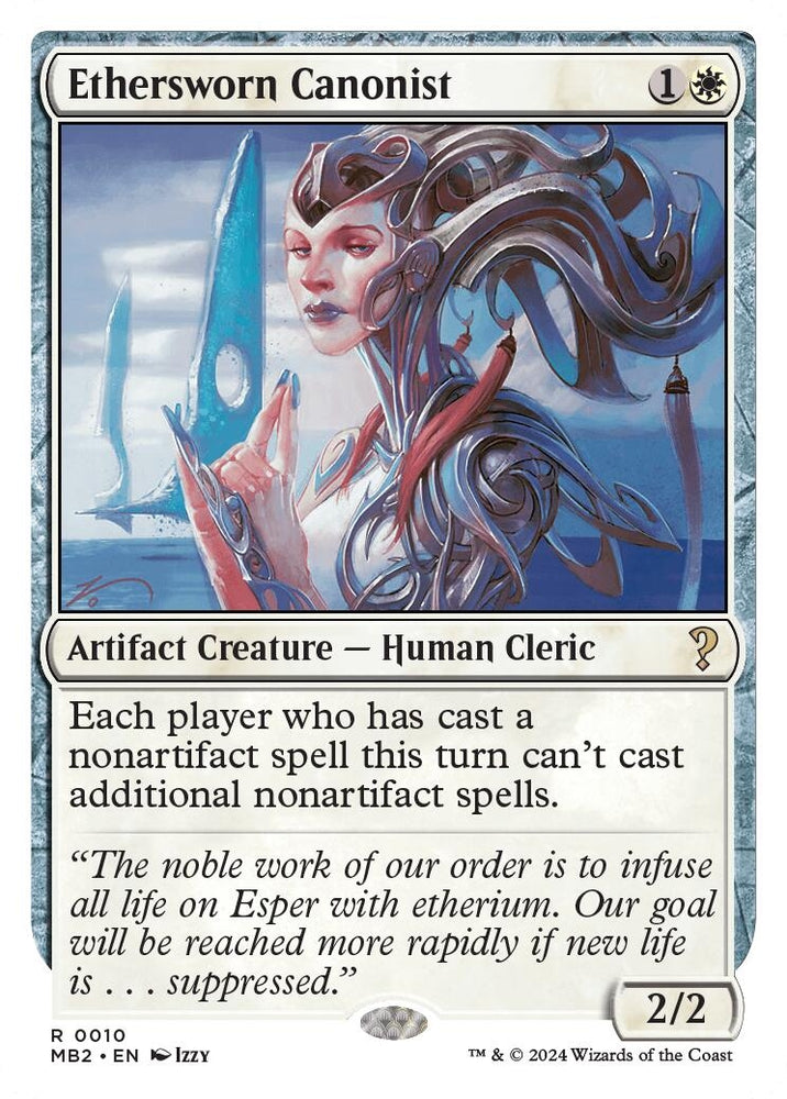 Image for Ethersworn Canonist (White Border) (10) [Mystery Booster 2]