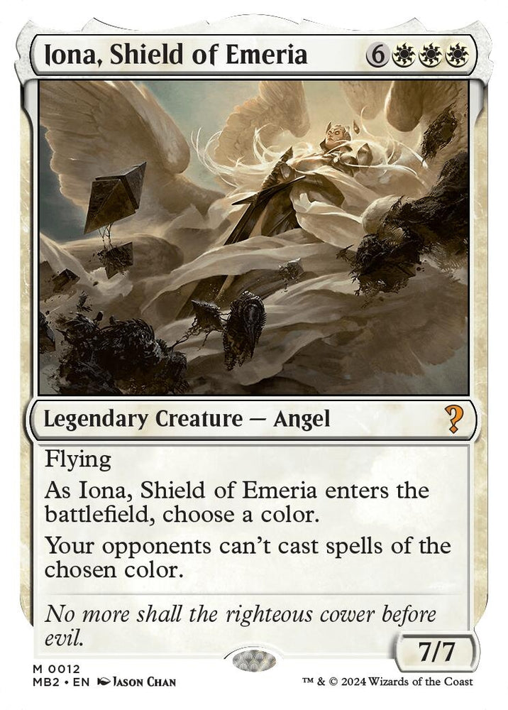 Image for Iona, Shield of Emeria (White Border) (12) [Mystery Booster 2]