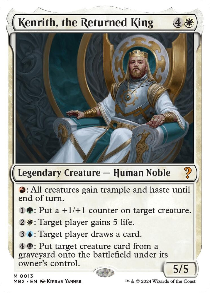 Image for Kenrith, the Returned King (White Border) (13) [Mystery Booster 2]