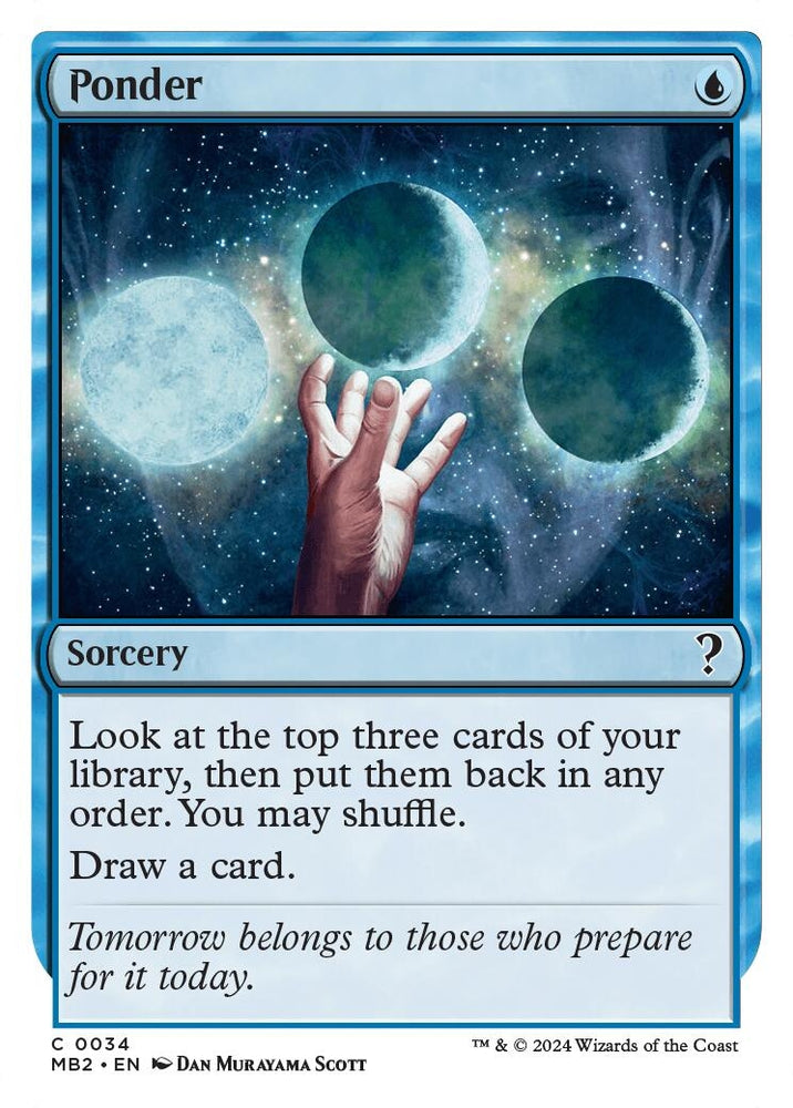 Image for Ponder (White Border) (34) [Mystery Booster 2]