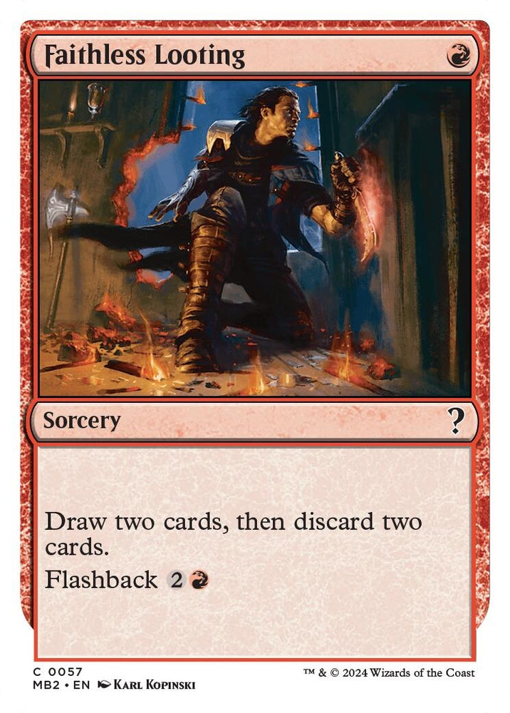 Image for Faithless Looting (White Border) (57) [Mystery Booster 2]