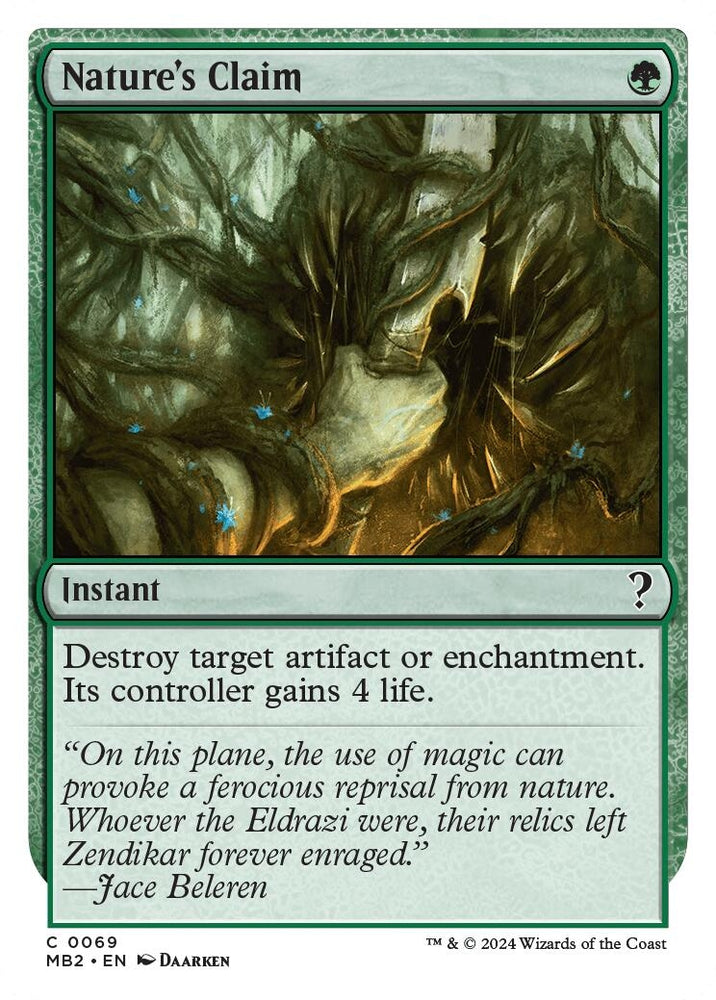 Image for Nature's Claim (White Border) (69) [Mystery Booster 2]