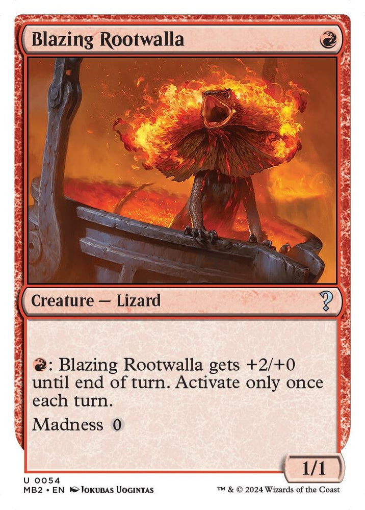 Image for Blazing Rootwalla (White Border) (54) [Mystery Booster 2]