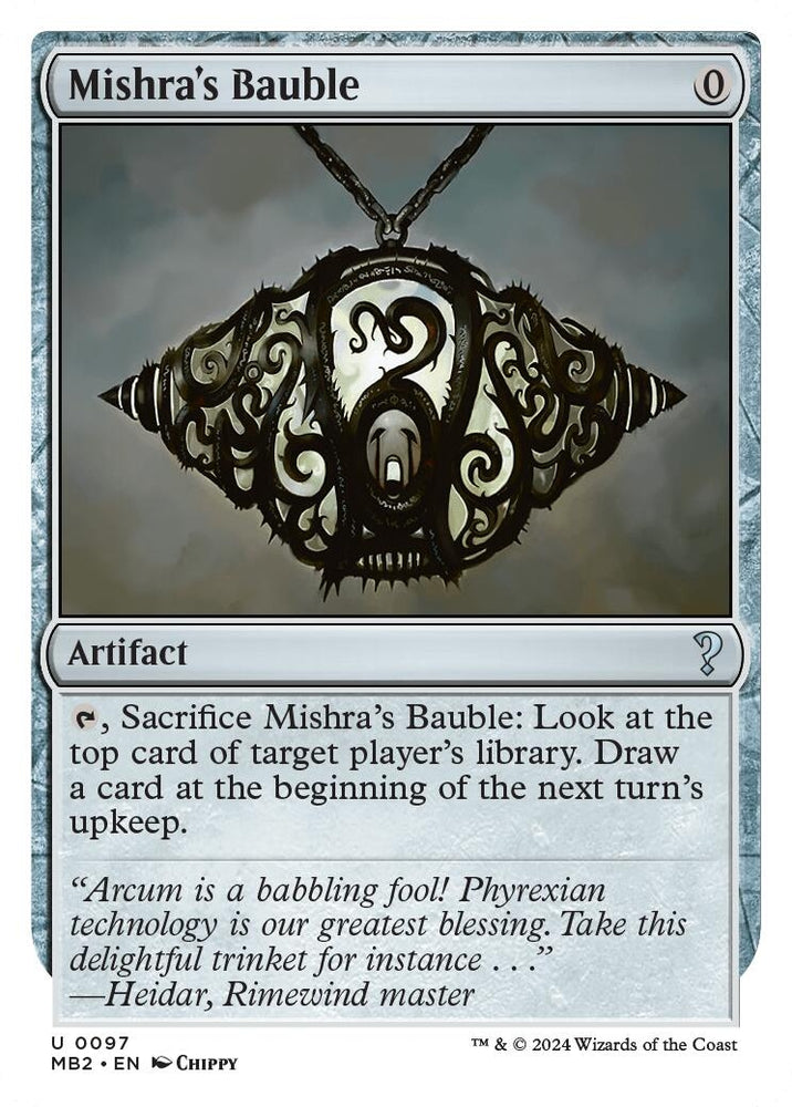 Image for Mishra's Bauble (White Border) (97) [Mystery Booster 2]