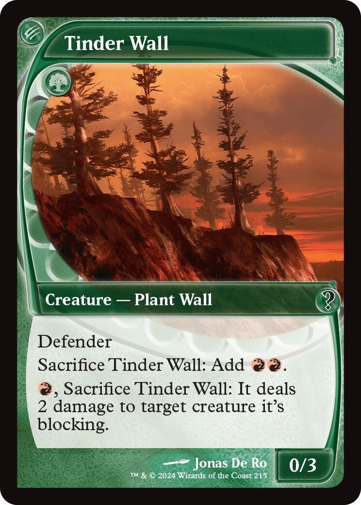 Image for Tinder Wall (Future Sight) (215) [Mystery Booster 2]