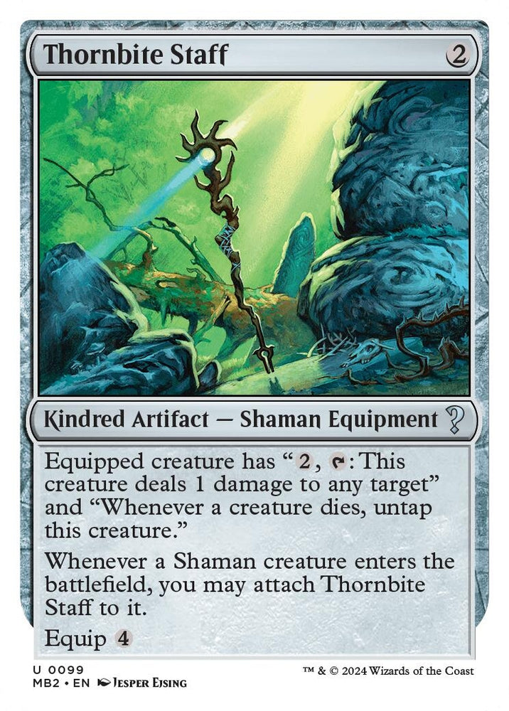 Image for Thornbite Staff (White Border) (99) [Mystery Booster 2]