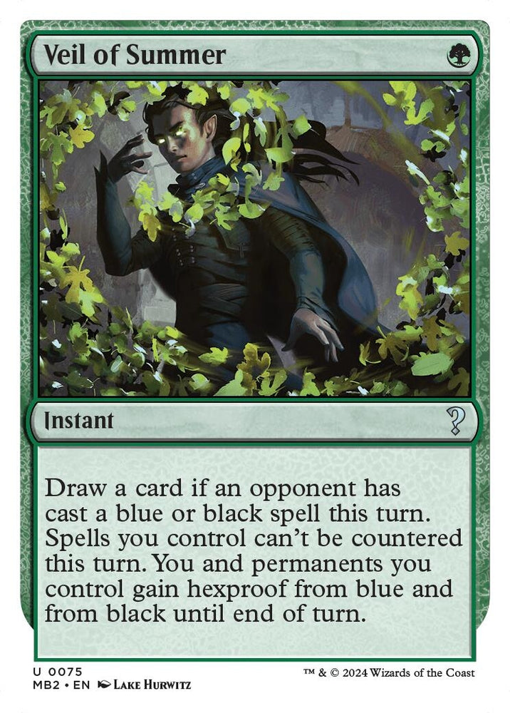 Image for Veil of Summer (White Border) (75) [Mystery Booster 2]
