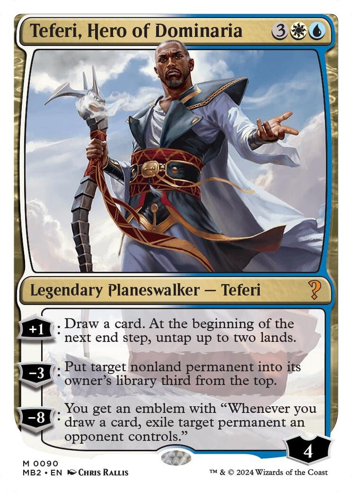 Image for Teferi, Hero of Dominaria (White Border) (90) [Mystery Booster 2]
