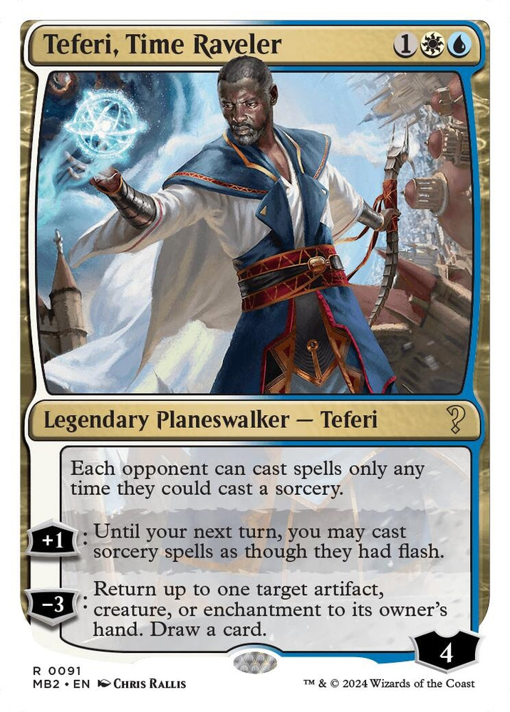 Image for Teferi, Time Raveler (White Border) (91) [Mystery Booster 2]