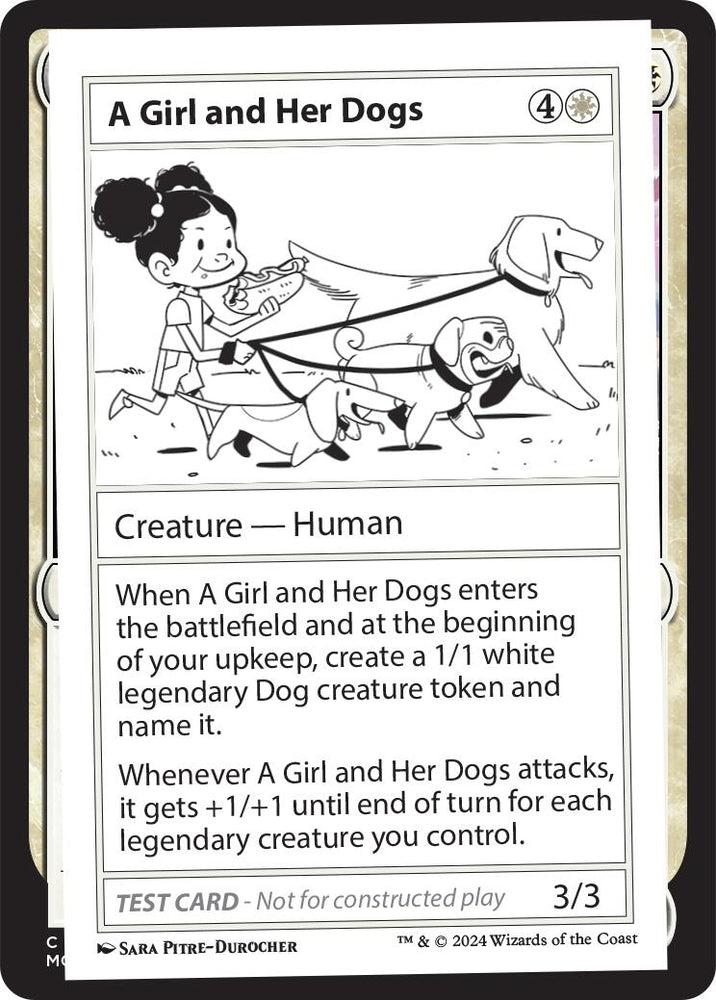 Image for A Girl and Her Dogs [Mystery Booster 2 Playtest Cards]