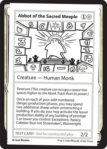 Image for Abbot of the Sacred Meeple [Mystery Booster 2 Playtest Cards]