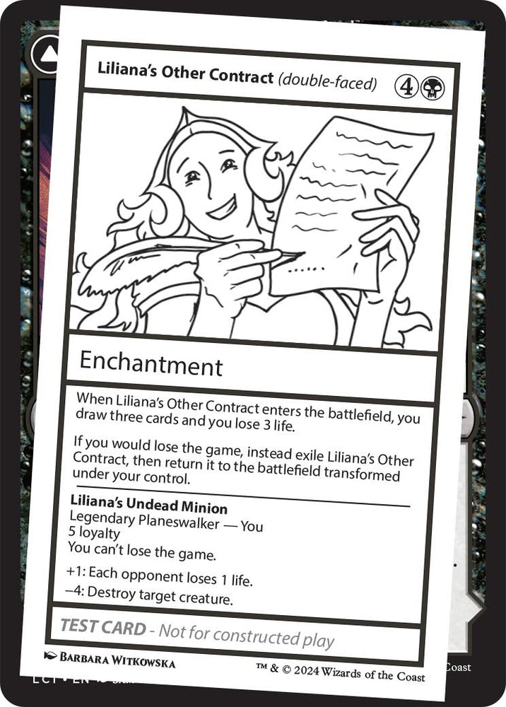 Image for Liliana's Other Contract (double-faced) [Mystery Booster 2 Playtest Cards]