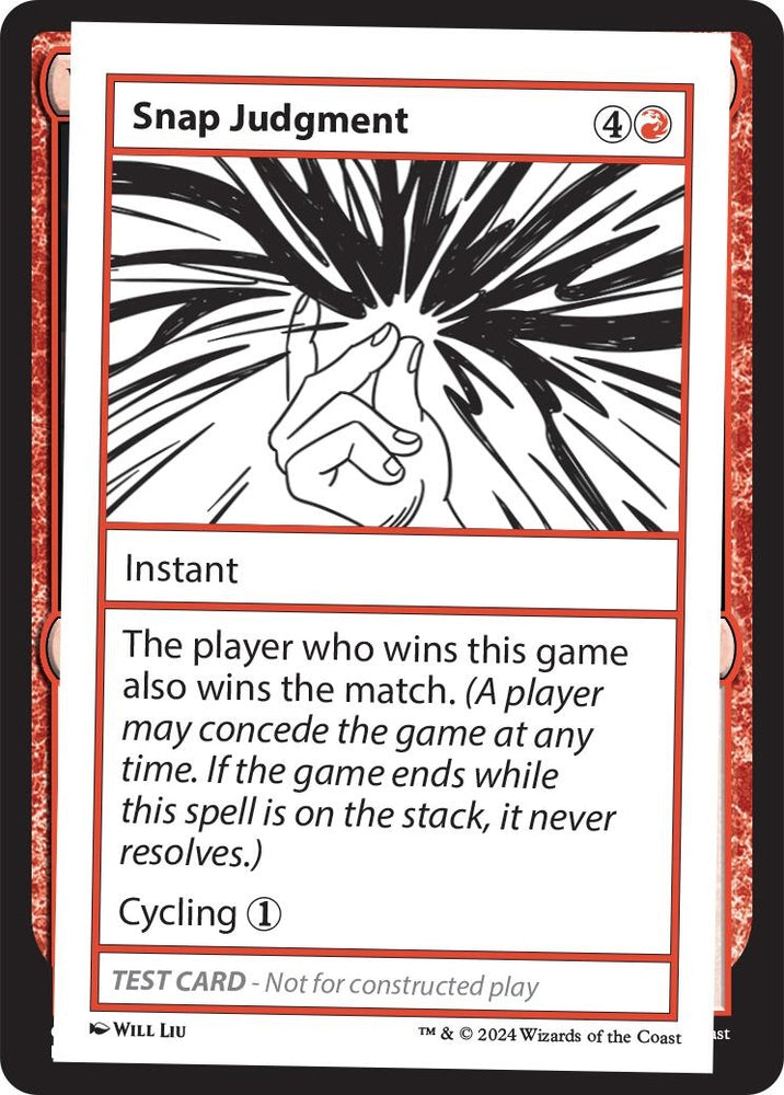 Image for Snap Judgment [Mystery Booster 2 Playtest Cards]