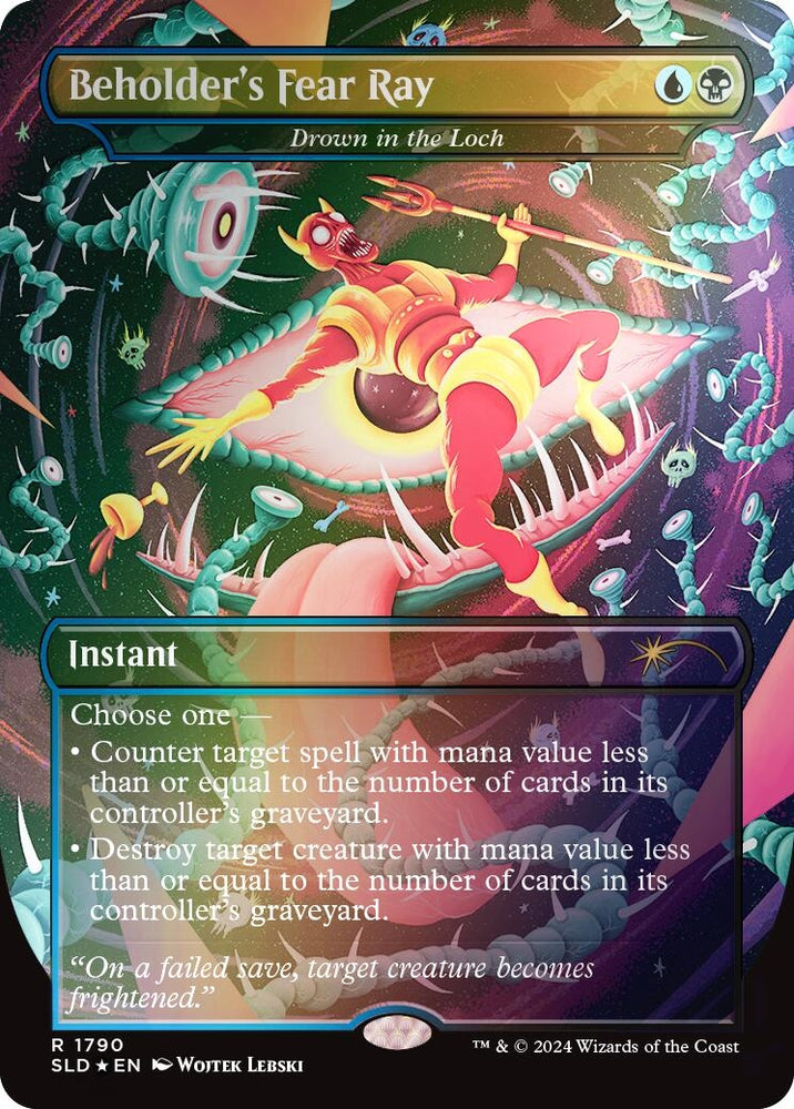 Image for Beholder's Fear Ray - Drown in the Loch (Rainbow Foil) (1790) [Secret Lair Drop Series]