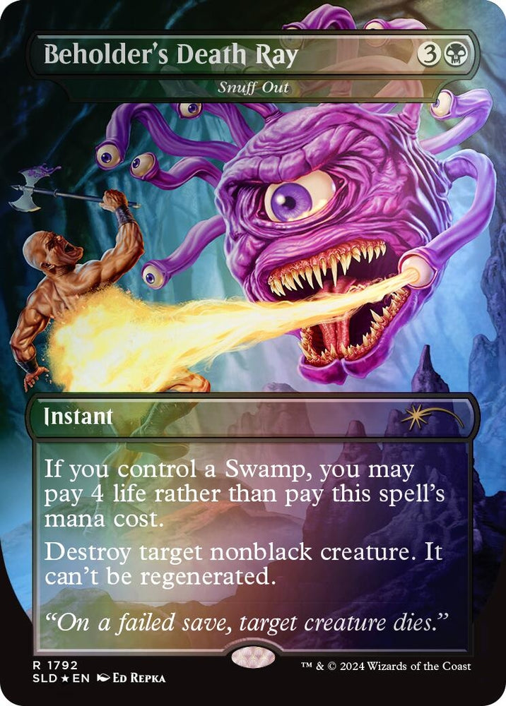 Image for Beholder's Death Ray - Snuff Out (Rainbow Foil) (1792) [Secret Lair Drop Series]