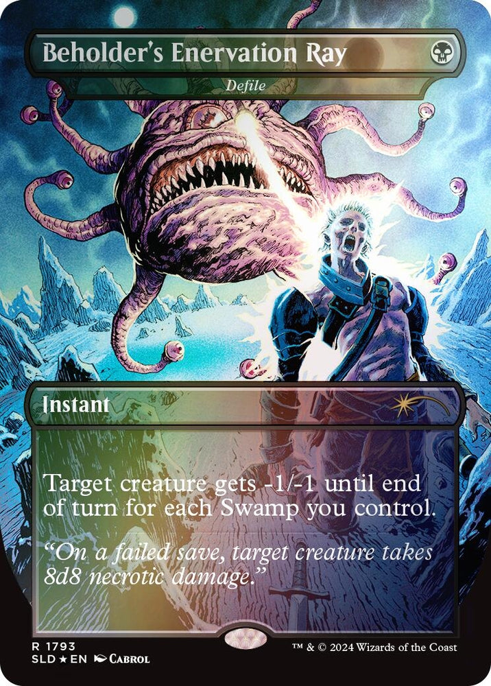 Image for Beholder's Enervation Ray - Defile (Rainbow Foil) (1793) [Secret Lair Drop Series]