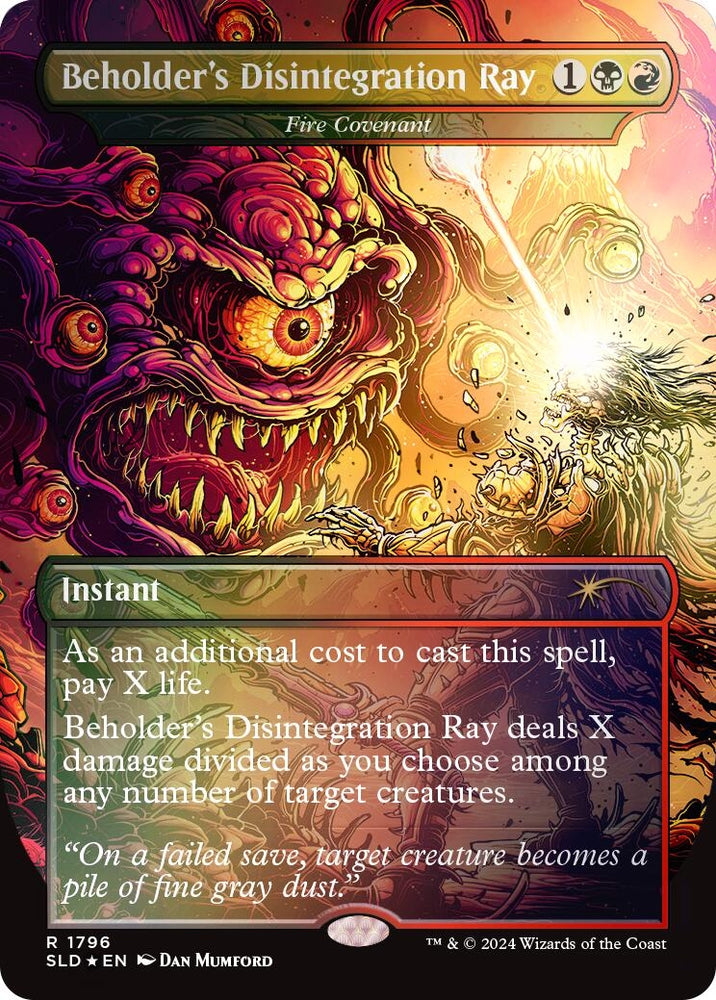 Image for Beholder's Disintegration Ray - Fire Covenant (Rainbow Foil) (1796) [Secret Lair Drop Series]