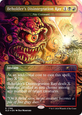 Image for Beholder's Disintegration Ray - Fire Covenant (Rainbow Foil) (1796) [Secret Lair Drop Series]