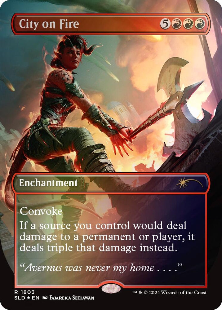 Image for City on Fire (Rainbow Foil) (1803) [Secret Lair Drop Series]