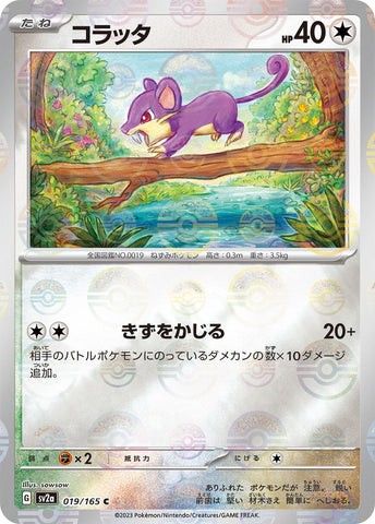 Image for Rattata (Poke Ball Pattern) (019/165) (SV2a) - Pokemon Japan