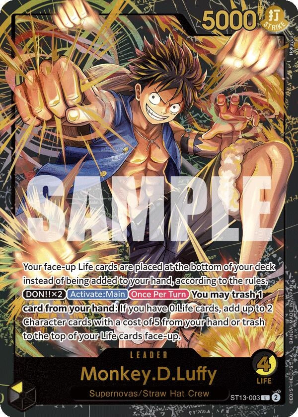 Monkey.D.Luffy (Premium Card Collection -Leader Collection-) (ST13-003) (One Piece Promotion Cards)