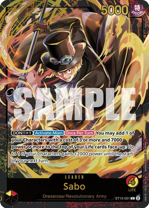 Image for Sabo (Premium Card Collection -Leader Collection-) (ST13-001) - One Piece Card Game