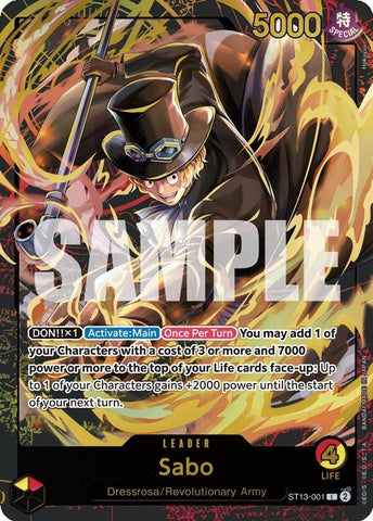Image for Sabo (Premium Card Collection -Leader Collection-) (ST13-001) - One Piece Card Game