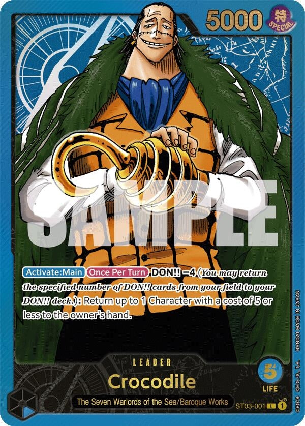 Crocodile (Premium Card Collection -Leader Collection-) (ST03-001) (One Piece Promotion Cards)