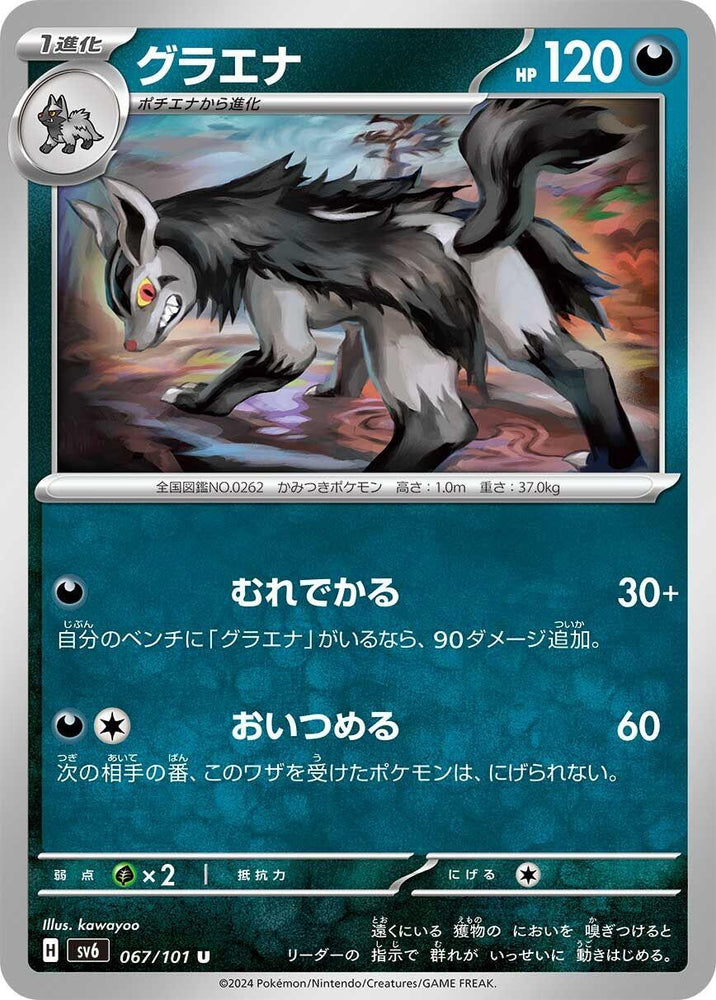 Image for Mightyena (067/101) (SV6) - Pokemon Japan