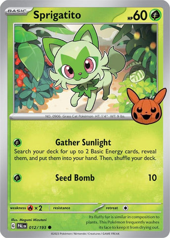 Image for Sprigatito (012/193) [Trick or Trade BOOster Bundle 2024]