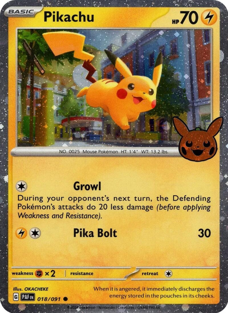 Image for Pikachu (018/091) [Trick or Trade BOOster Bundle 2024]