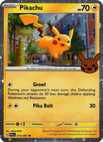 Image for Pikachu (018/091) [Trick or Trade BOOster Bundle 2024]