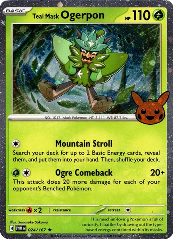 Image for Teal Mask Ogerpon (Cosmos Holo) (024/167) - Pokemon