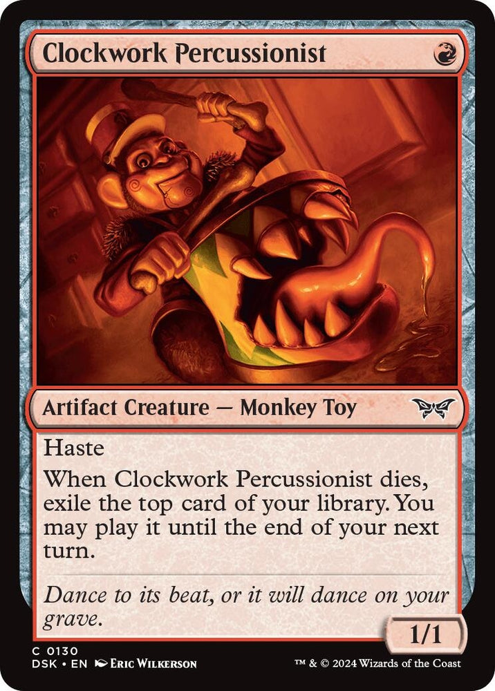 Image for Clockwork Percussionist (0130) (130) [Duskmourn: House of Horror]