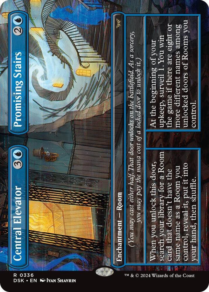 Image for Central Elevator // Promising Stairs (Borderless) (336) [Duskmourn: House of Horror]