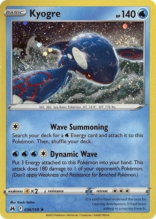 Kyogre - 036/159 (Pixel Holo) (036/159) (Miscellaneous Cards & Products)