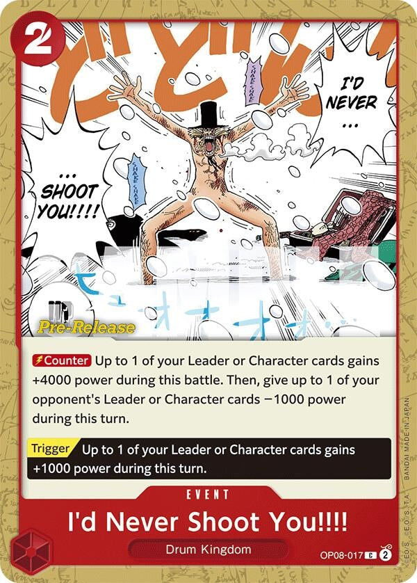 Image for I'd Never Shoot You!!!! (OP08-017) - One Piece Card Game